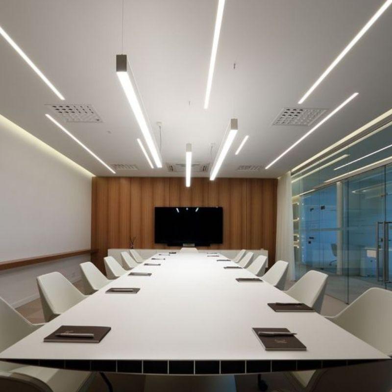 Suspension Linéaire LED 120cm 40W Interconnectable Gris