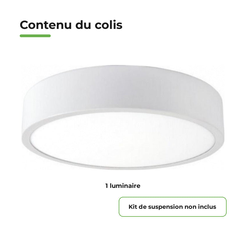Plafonnier LED 18W 25cm Blanc