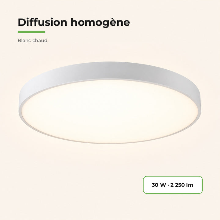 Plafonnier LED 30W 40cm Blanc