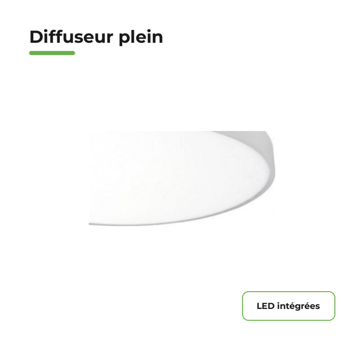Plafonnier LED 30W 40cm Blanc