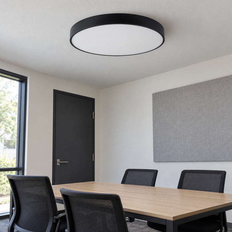 Plafonnier LED 54W 60cm Noir