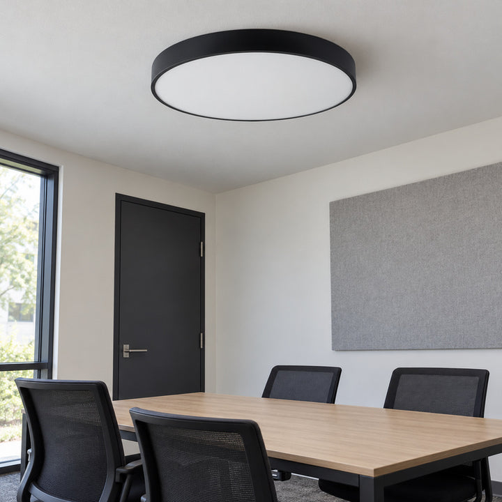 Plafonnier LED 54W 60cm Noir