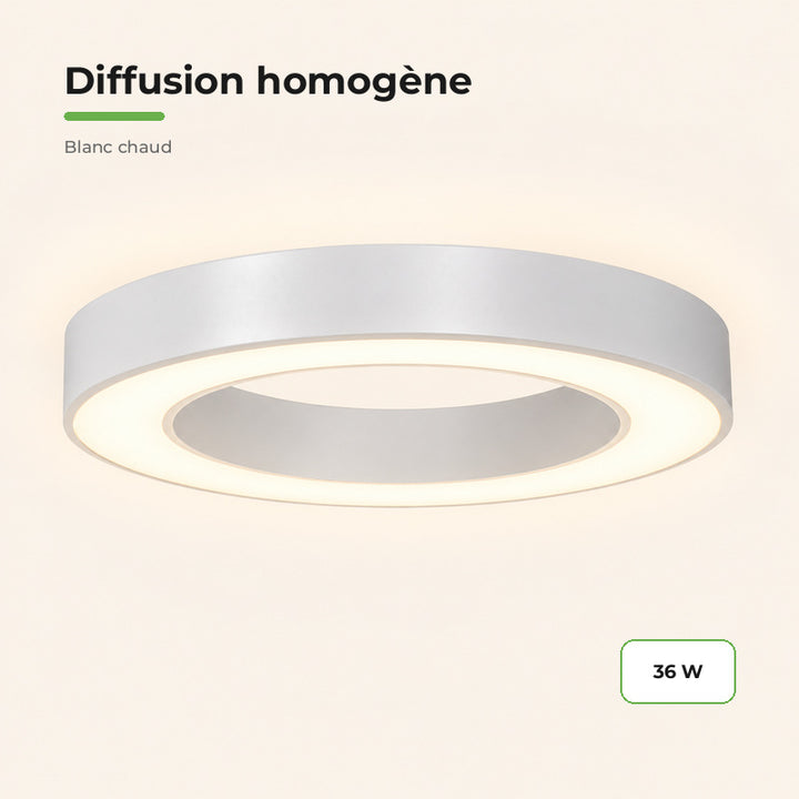 Plafonier LED Branco Redondo 36W 50cm
