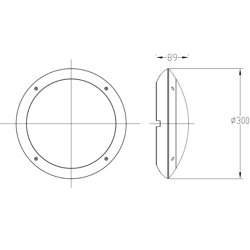 Pack de 10 - Hublot LED IP65 IK10 ø30 cm avec Détecteur pour 2 Ampoules E27