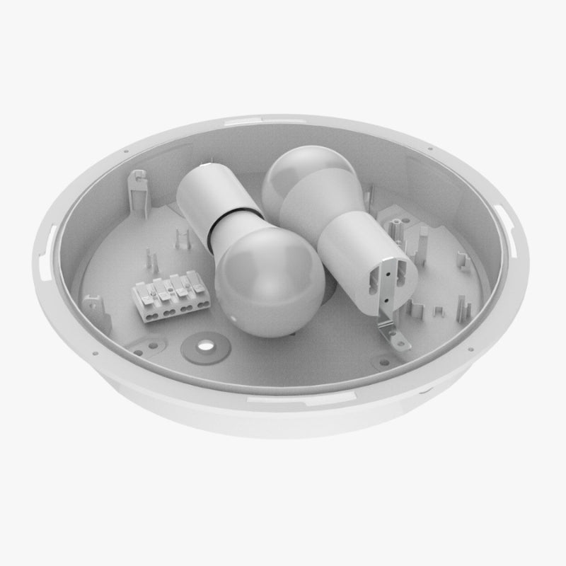 Pack de 10 - Hublot LED IP65 IK10 ø30 cm avec Détecteur pour 2 Ampoules E27
