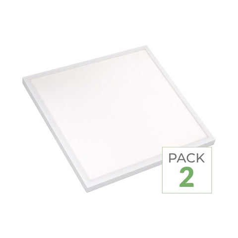Pack de 2 - Panneau LED 28W 60x60 BLANC dimmable 150lm/W avec détecteur de mouvement