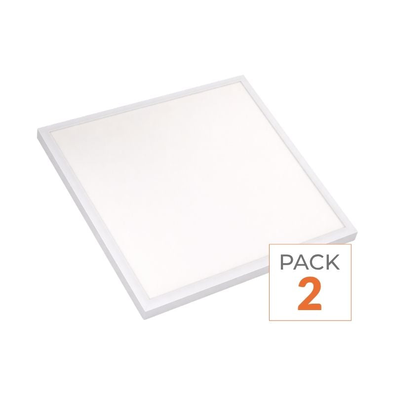 Panneau LED CCT 60x60cm Blanc 48W - Pack de 2
