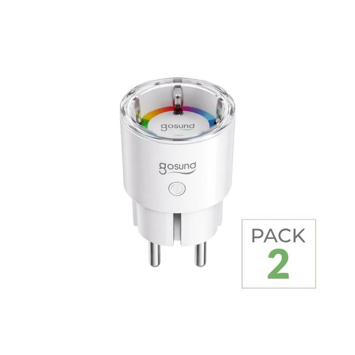 Prise Connectée Wifi 10A Blanche (Lot de 2)