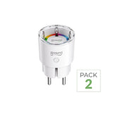 Prise Connectée Wifi 10A Blanche (Lot de 2)