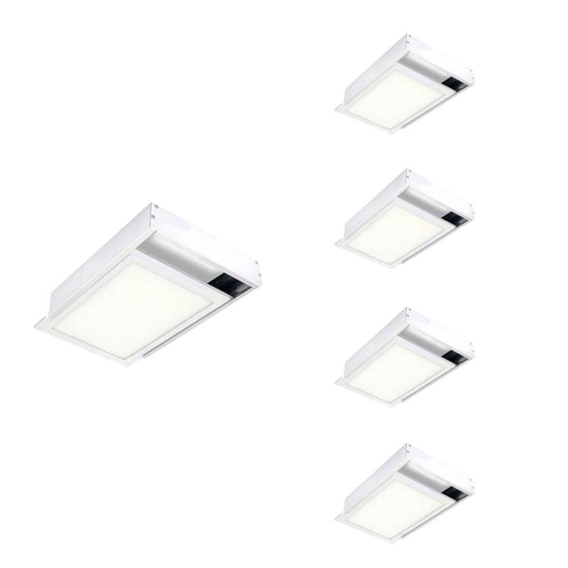 Kit en Saillie pour Dalle LED Slim 60x30 Blanc - Pack de 5