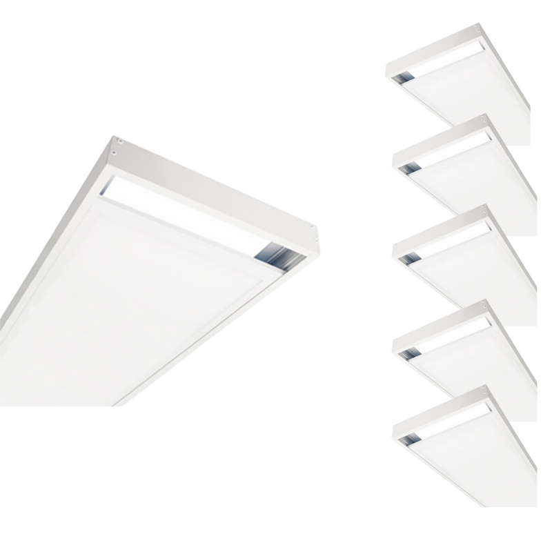 Kit en Saillie pour Dalle LED Slim 120x30 Blanc - Pack de 6