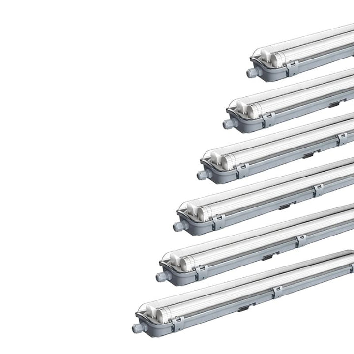 Pack de 6 - Kit de Réglette LED IP65 + 2 Tube Néon LED 120cm T8 18W
