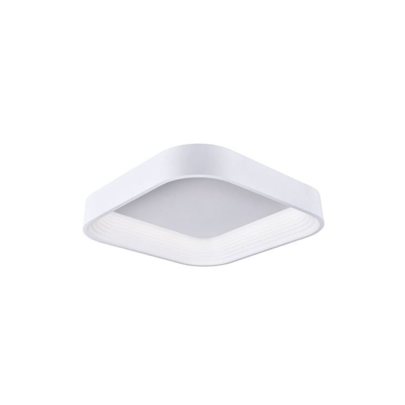 Plafonnier LED 38W Carré BLANC SABLE - Blanc Chaud 3000K