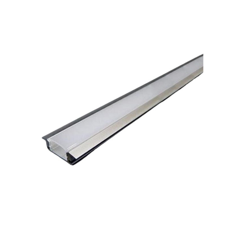 Profilé Aluminium Encastrable pour Bandeau LED Couvercle Blanc Opaque