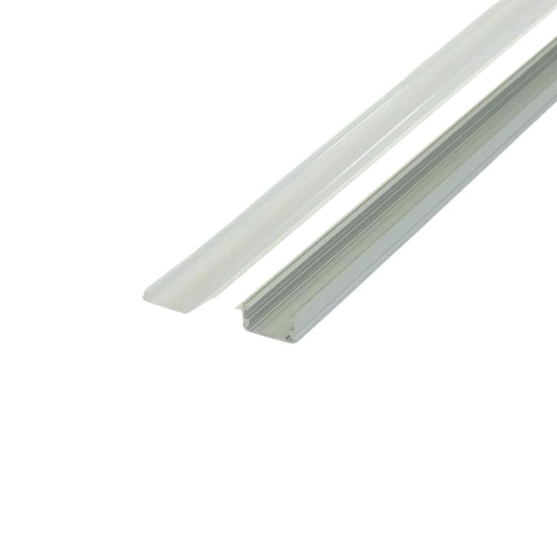 Aluminum profile for LED ribbon opaque white cover