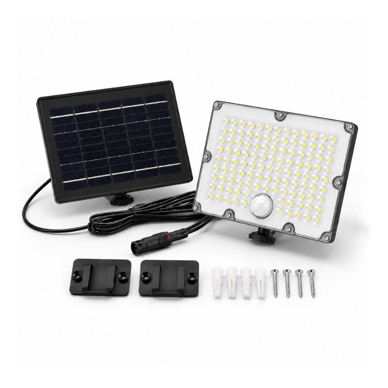 Projecteur Led Solaire Extérieur 9W IP65 Détecteur de Lumière et de Mouvement