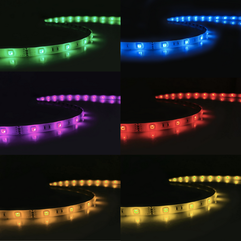 Bandeau LED RGB 12V 5m 5050 30LED/m IP44