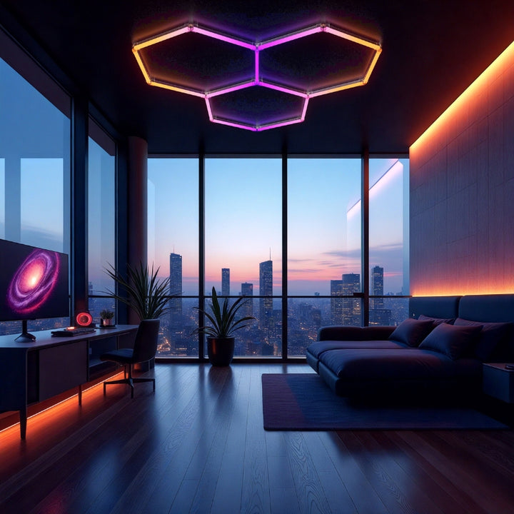 Kit 3 LED Hexagonal RGB 27W 110lm/w