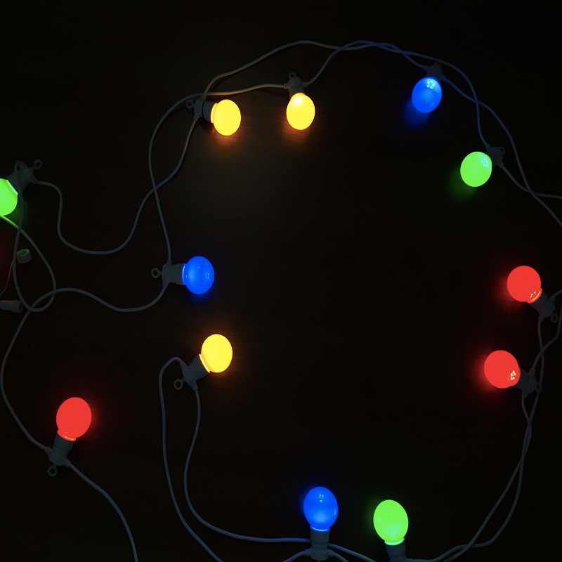 Guirlande Guinguette LED 13m 20pcs IP65 6W avec Câble Blanc