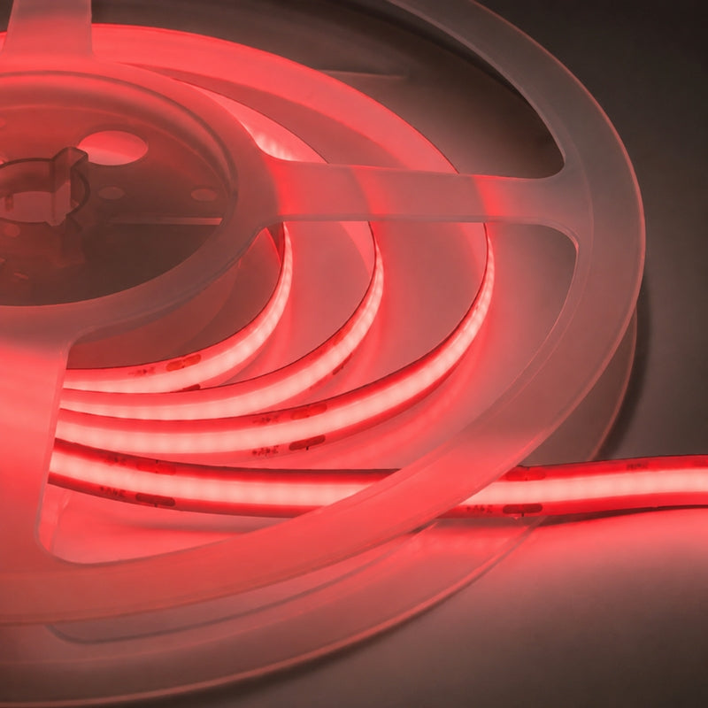 Ruban LED COB 5M 24V IP20 320LED/m - Rouge - Silumen
