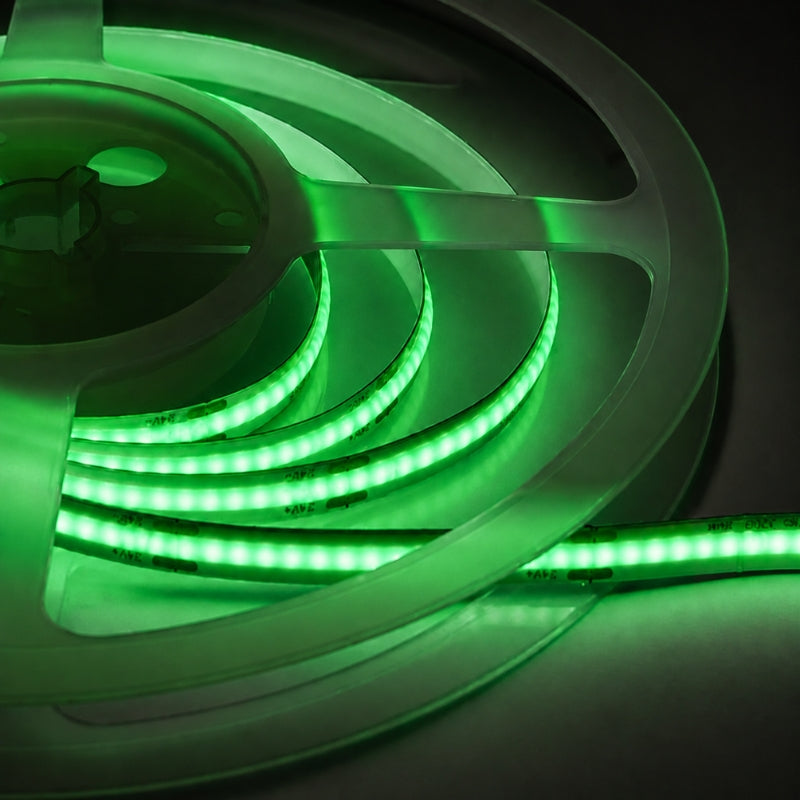 Ruban LED COB 5M 24V IP20 320LED/m - Vert - Silumen