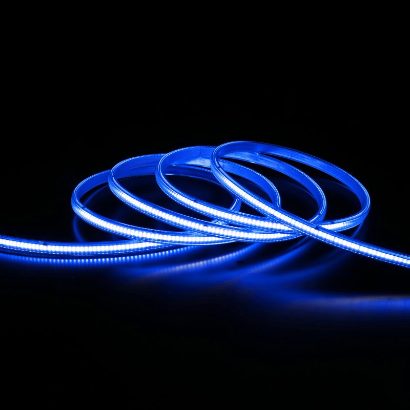 Ruban LED COB AC 296 LED/m 220V 10W/m IP65 25M - Bleu - Silumen