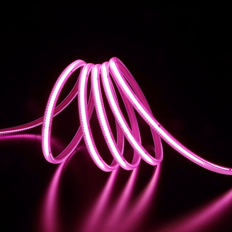 Ruban LED COB AC 296 LED/m 220V 10W/m IP65 25M - Rose - Silumen