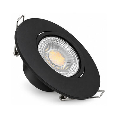 Extra platte inbouwspot 4W CCT zwart ø90mm - 3000K/4000K/6500K