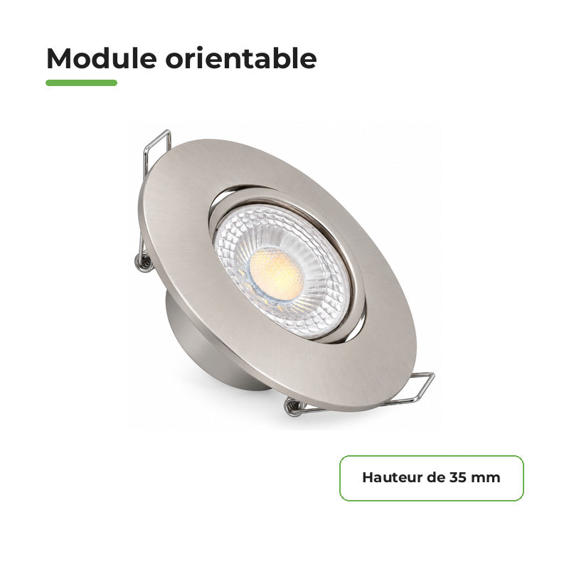 Spot Encastrable Extra Plat 4W CCT Chrome ø90mm - 3000K/4000K/6500K – détail