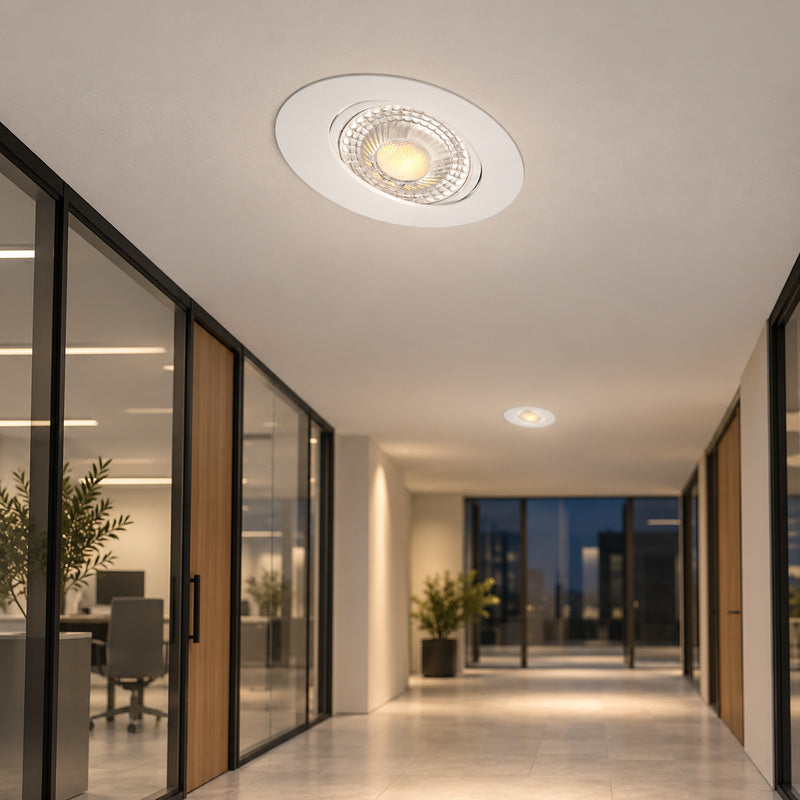 Spot Encastrable Extra Plat 4W CCT Blanc ø90mm - 3000K/4000K/6500K – rendu allumé