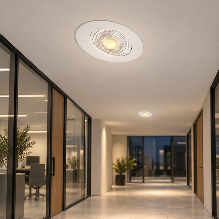 Spot Encastrable Extra Plat 4W CCT Blanc ø90mm - 3000K/4000K/6500K – rendu allumé