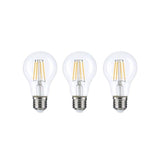 Pack de 3 Ampoules LED E27 A60 3.8W Filament Classe Énergétique A