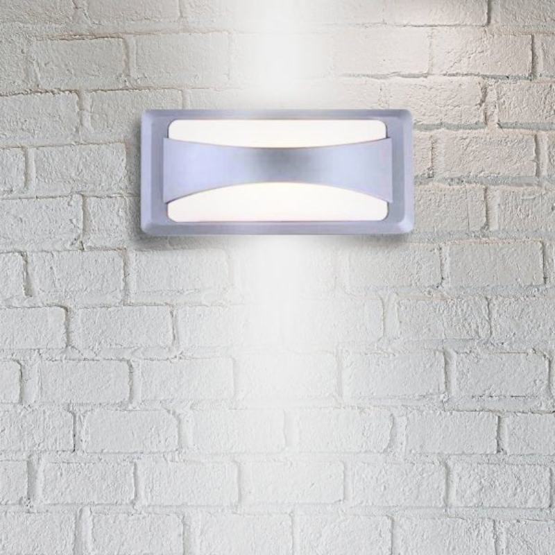 Rectangular LED Wall Light 12W IP65 Gray