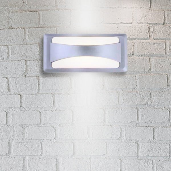 Rectangular LED Wall Light 12W IP65 Gray