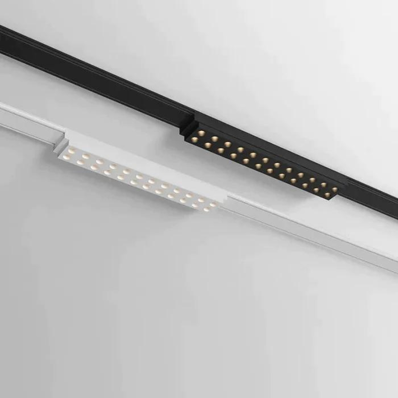 Foco LED 10W 24cm Negro para Carril Magnético Extra Plano MM30
