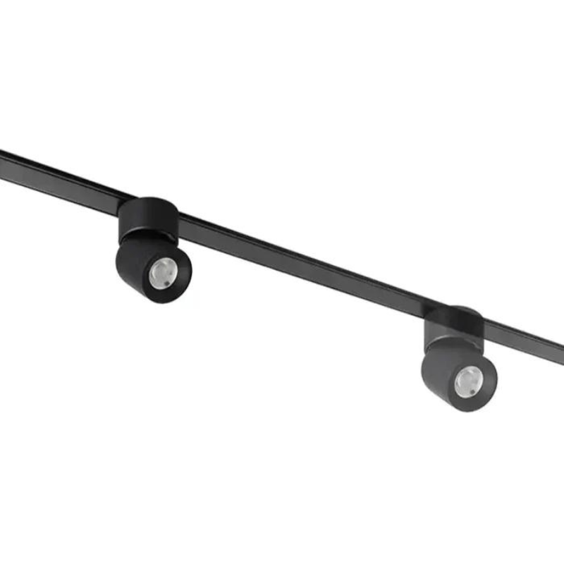 6W Black Adjustable LED Spotlight for MM30 Extra Flat Magnetic Rail