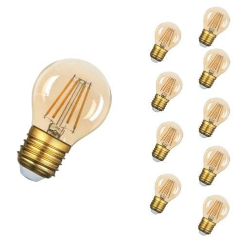 Ampoule E27 LED Filament 4W G45 240° Dimmable (Pack de 10)