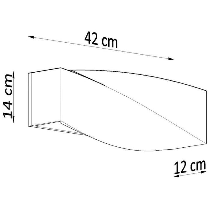 Applique Murale Céramique Rectangle Blanc pour Ampoule E27