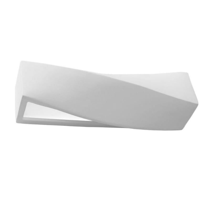 Applique Murale Céramique Rectangle Blanc pour Ampoule E27