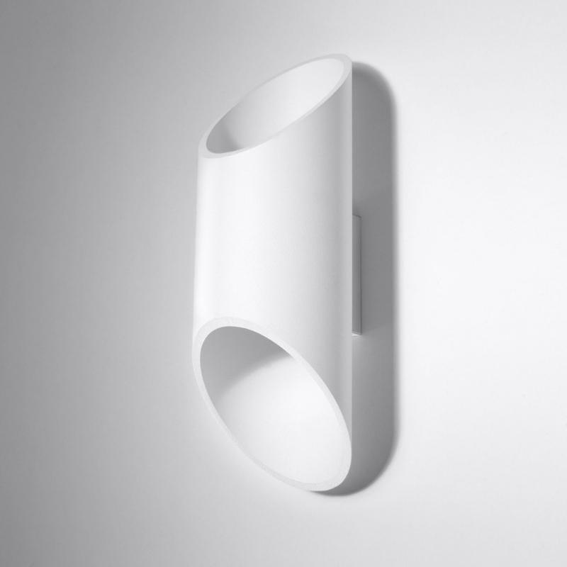 Applique Murale Tube Cylindrique Blanc pour Ampoule G9