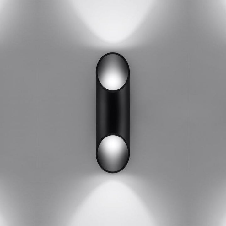 Applique Murale Tube Cylindrique Noir pour Ampoule G9