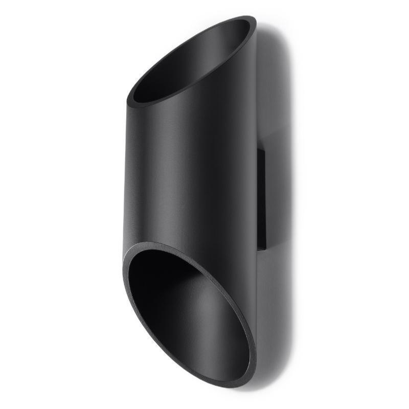 Applique Murale Tube Cylindrique Noir pour Ampoule G9