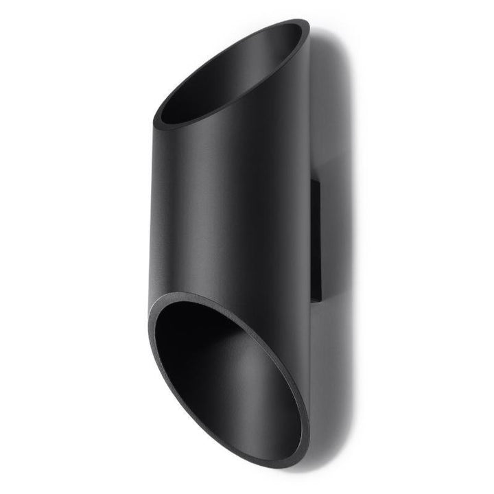 Applique Murale Tube Cylindrique Noir pour Ampoule G9