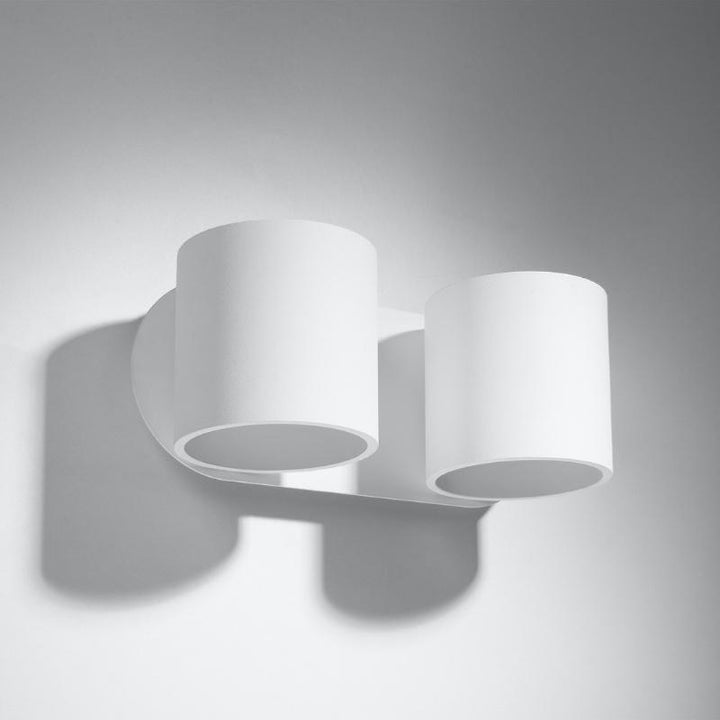 Applique Murale Cylindre Blanc 2 Spots de Lumière pour Ampoule G9