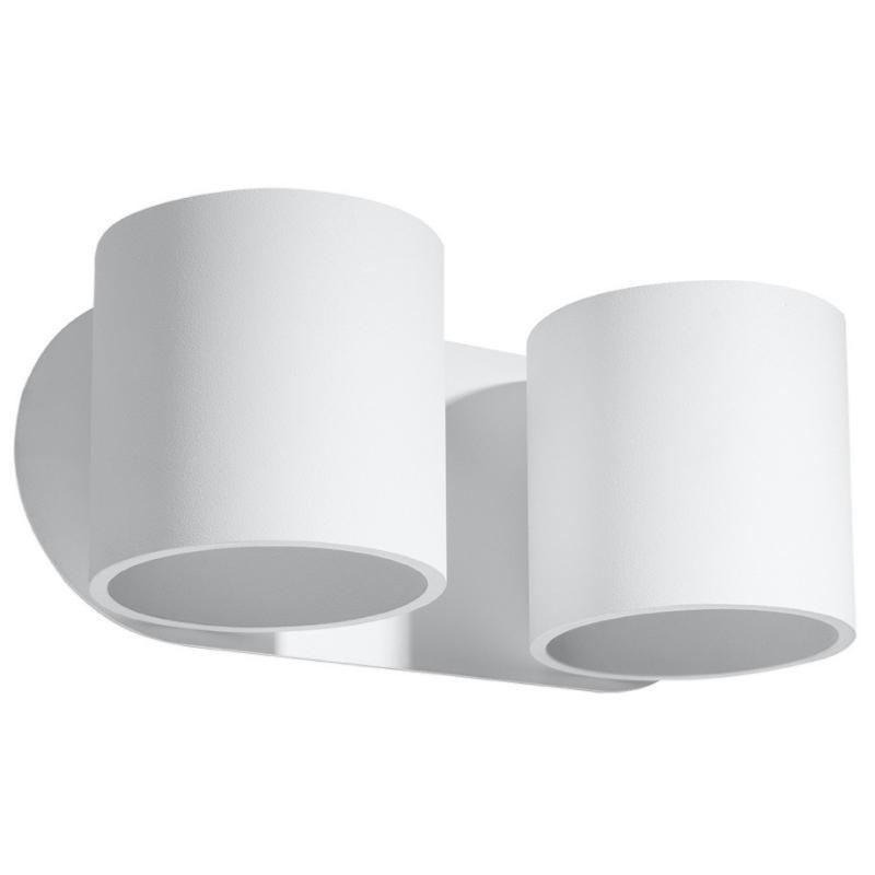 Applique Murale Cylindre Blanc 2 Spots de Lumière pour Ampoule G9