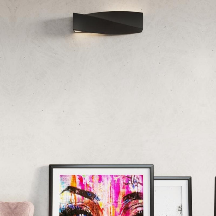 Applique Murale Céramique Rectangle Noir pour Ampoule E27
