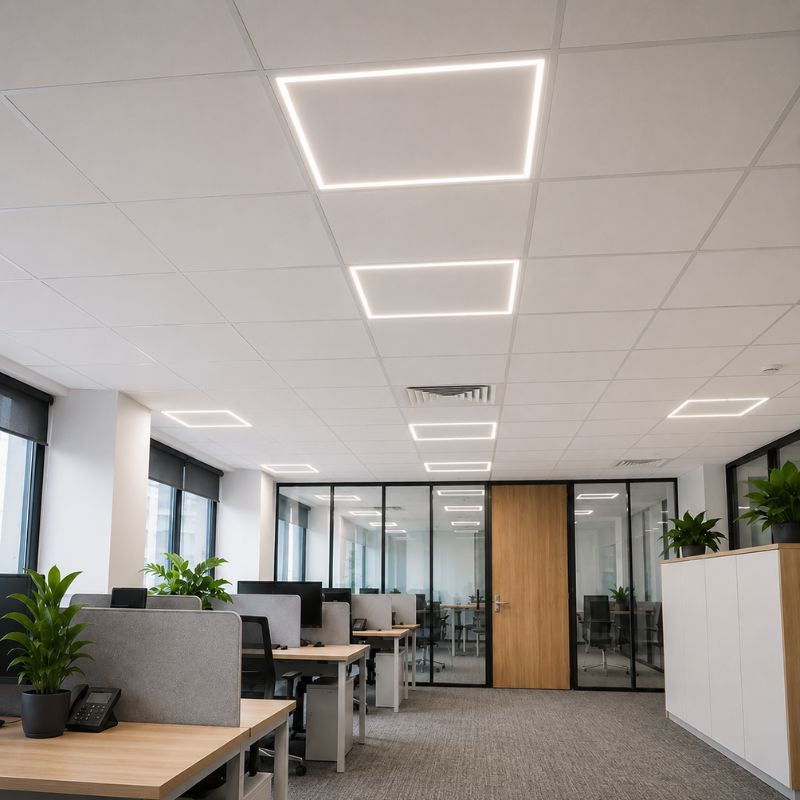 Dalle LED Cadre Lumineux CCT 60x60 40W - 3000K/4200K/6400K - Pack de 2 - Silumen