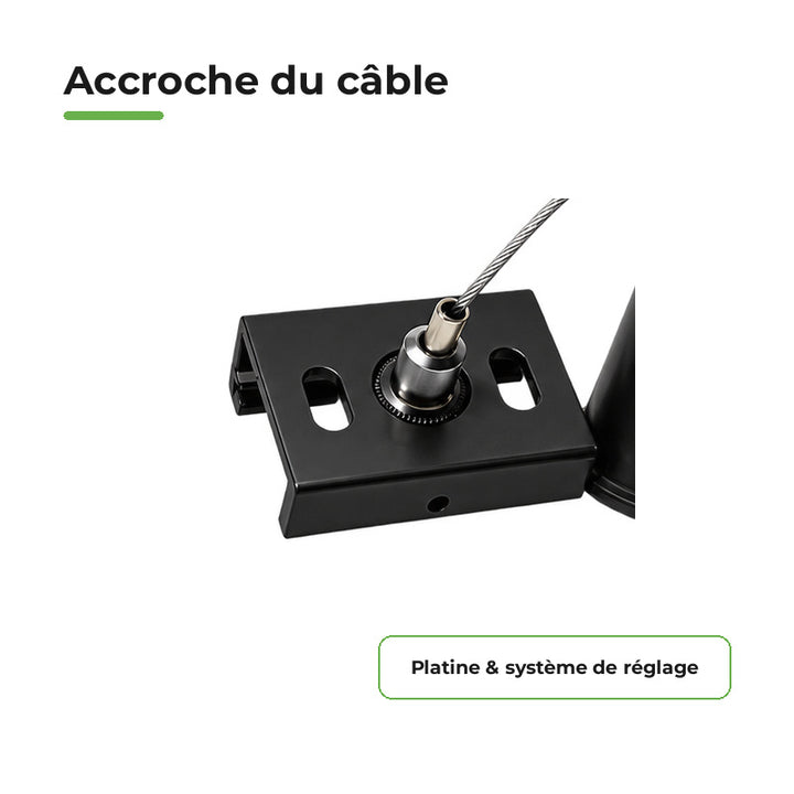 Kit de suspension Noir pour Rail Triphasé