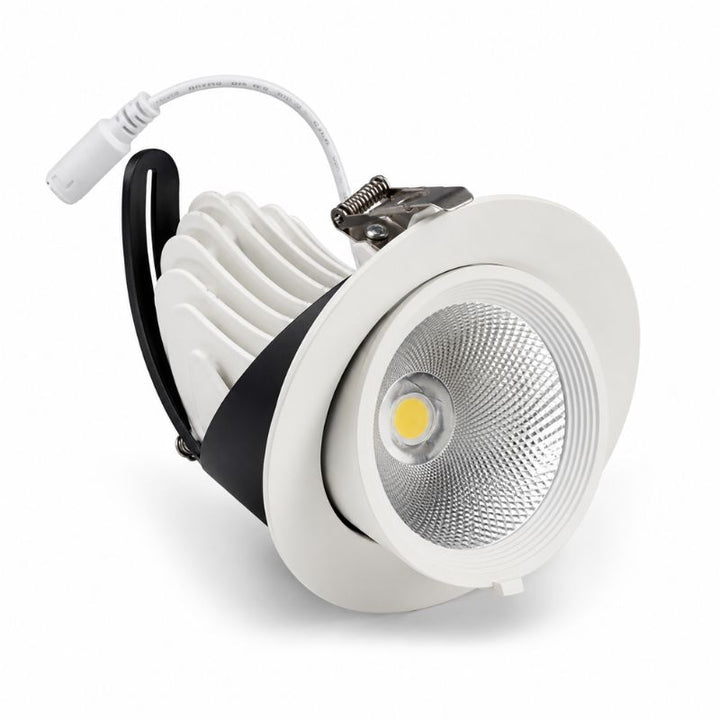Spot LED Escargot Encastrable Orientable COB 30W 3000 lm 23°