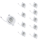Spot LED Encastrable 5W CCT 38° Orientable - 3000K/4000K/6000K (Pack de 10)